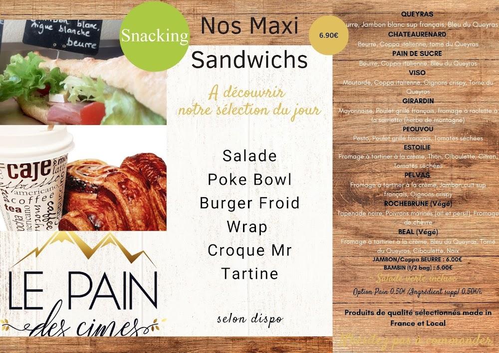 LE PAIN DES CIMES 1800 - Menu Image 3